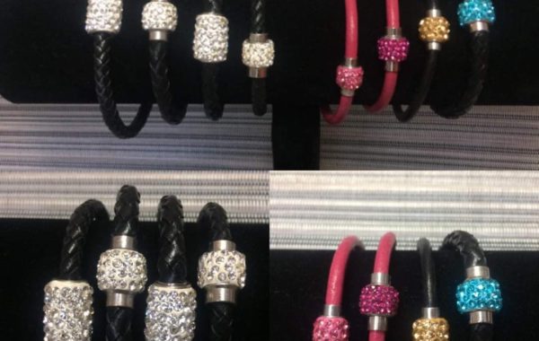 Pulsera de cuero con cierre de imán