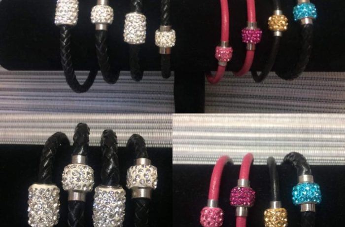 Pulsera de cuero con cierre de imán