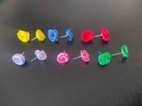 Pendientes de rosa de raso