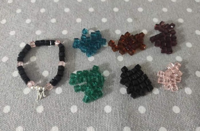 Pulsera de cubitos de cristal checo