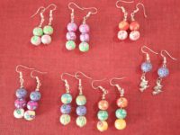 Pendientes personalizados de bolas de fimo fimo